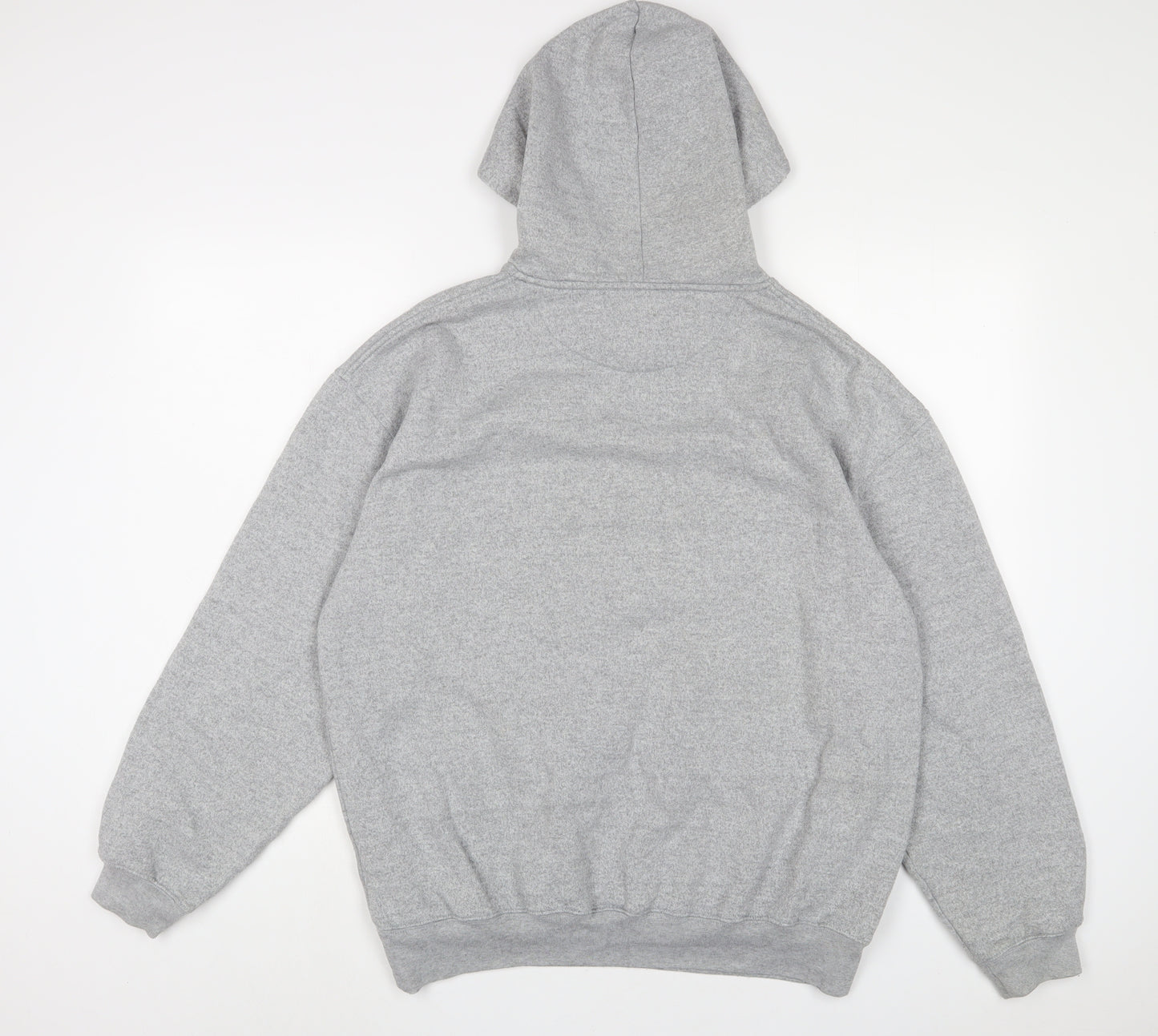 Donnay Mens Grey Cotton Pullover Hoodie Size M - Embroidered