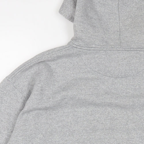 Donnay Mens Grey Cotton Pullover Hoodie Size M - Embroidered