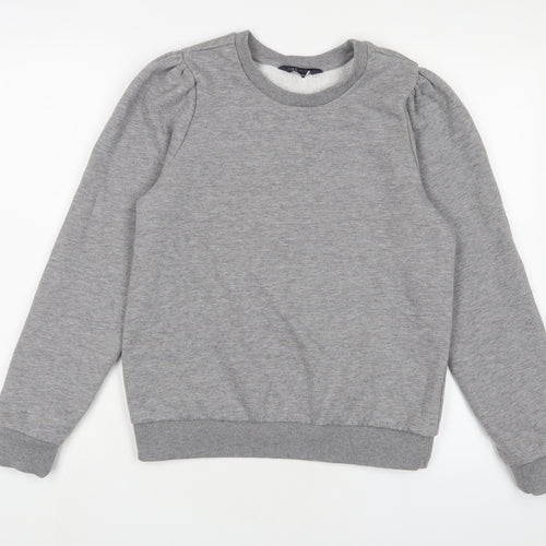 Marks and Spencer Womens Grey Cotton Pullover Sweatshirt Size 10 Pullover