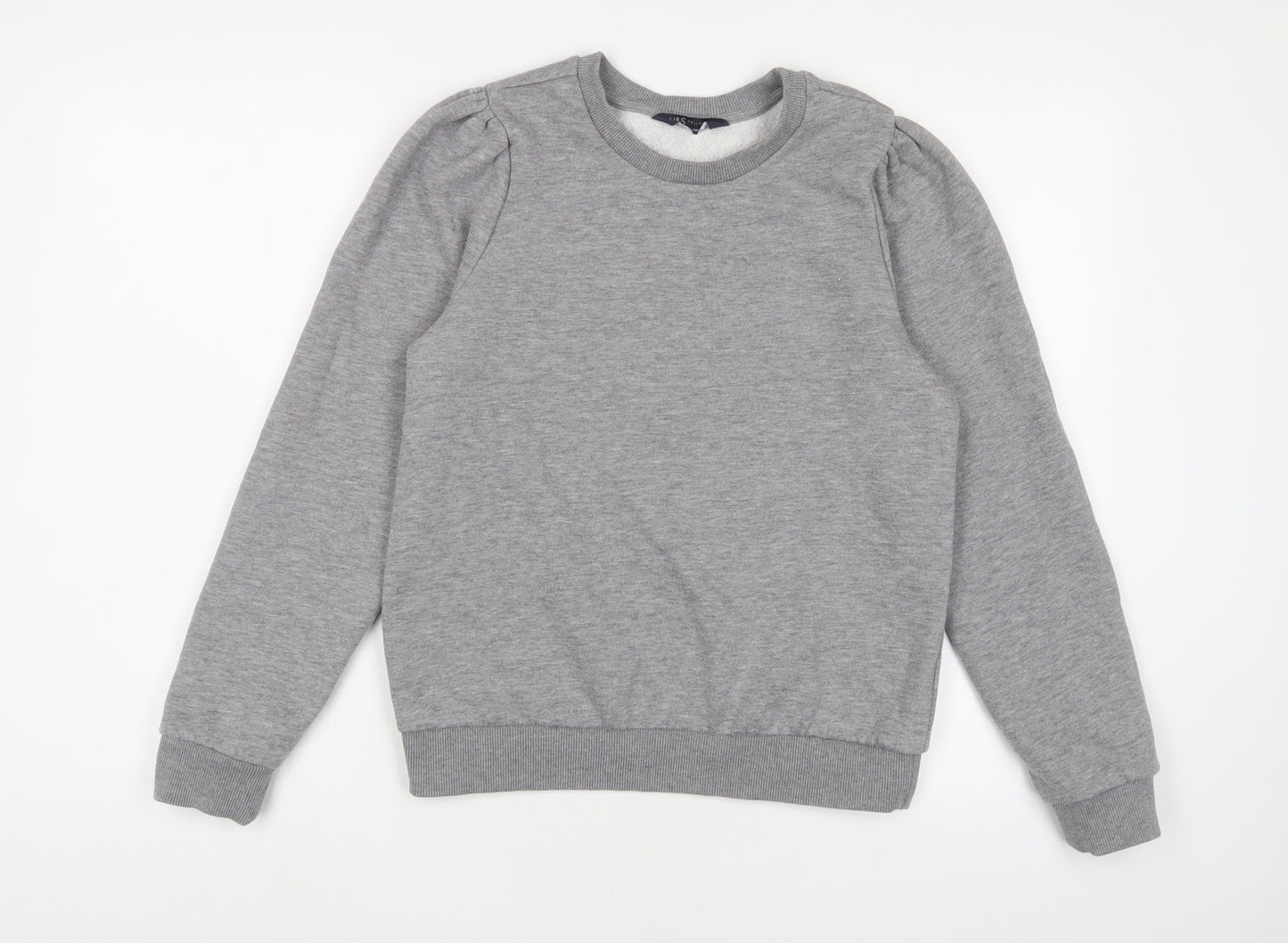 Marks and Spencer Womens Grey Cotton Pullover Sweatshirt Size 10 Pullover