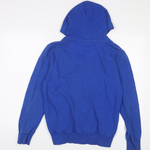 Brookhaven Mens Blue Cotton Full Zip Hoodie Size L