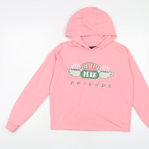 FRIENDS Girls Pink Cotton Pullover Hoodie Size 12-13 Years Pullover