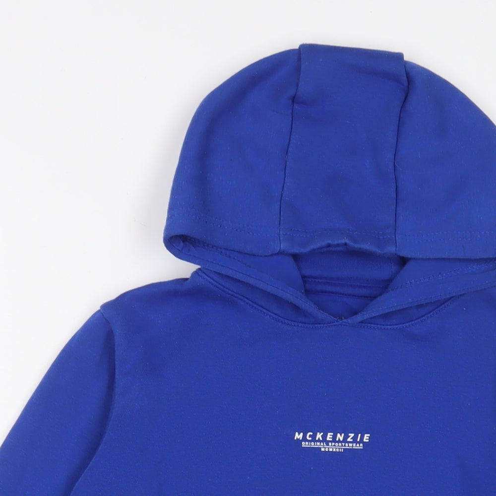 McKenzie Boys Blue Cotton Pullover Hoodie Size 10 Years Pullover - 10-12 Years