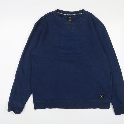 ADCSHOECOUSA Mens Blue Cotton Pullover Sweatshirt Size XL