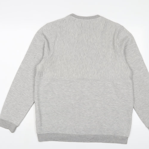 Topman Mens Grey Cotton Pullover Sweatshirt Size L