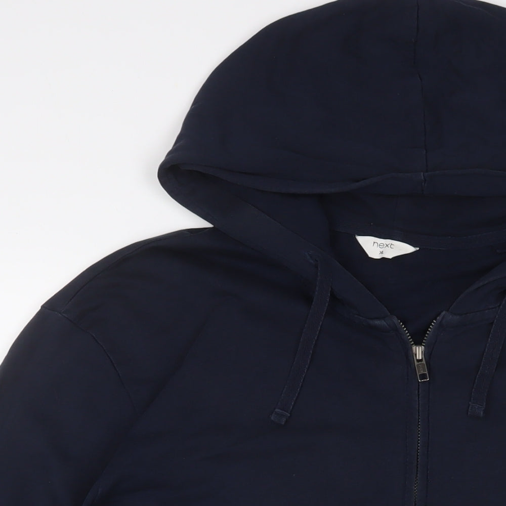 NEXT Mens Blue Cotton Full Zip Hoodie Size XL