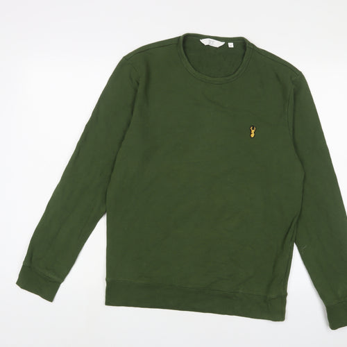 NEXT Mens Green Cotton T-Shirt Size M Crew Neck