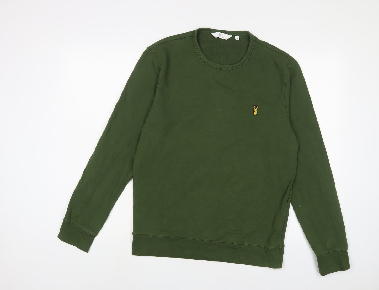 NEXT Mens Green Cotton T-Shirt Size M Crew Neck