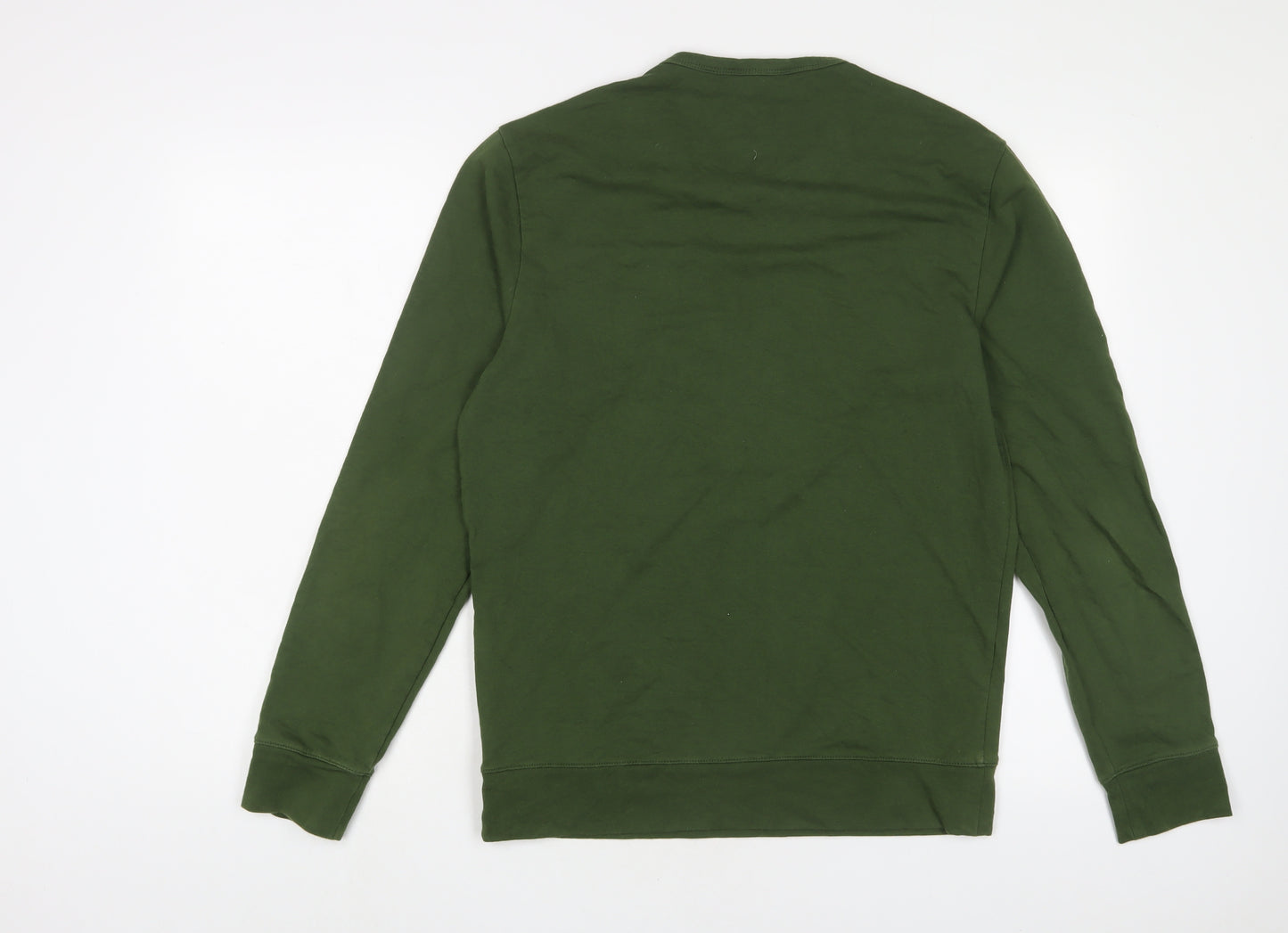 NEXT Mens Green Cotton T-Shirt Size M Crew Neck