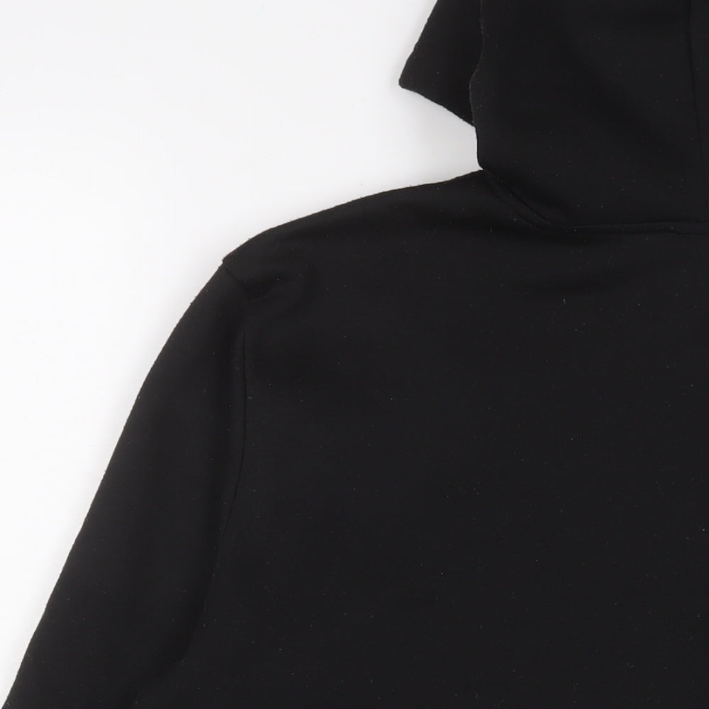 Lee Cooper Mens Black Polyester Full Zip Hoodie Size M - Embroidered