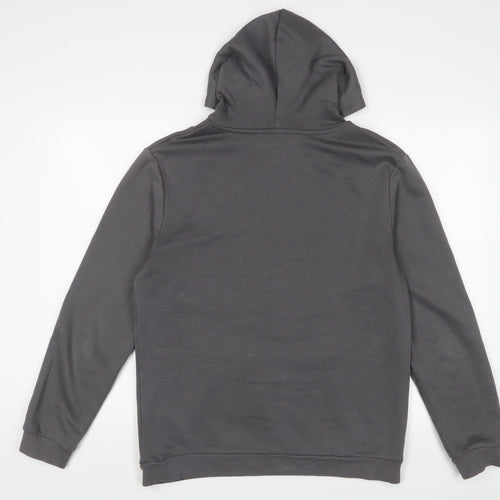 Boohoo Mens Grey Cotton Pullover Hoodie Size M