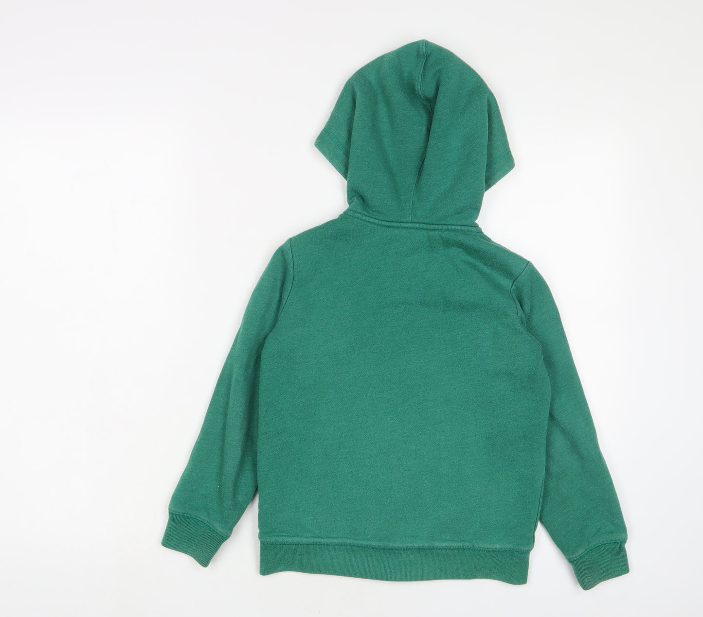 Landsend Boys Green Cotton Full Zip Hoodie Size 5-6 Years Zip