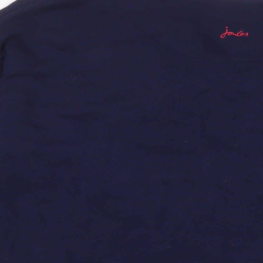 Joules Womens Blue Floral Cotton Pullover Sweatshirt Size 16 Pullover