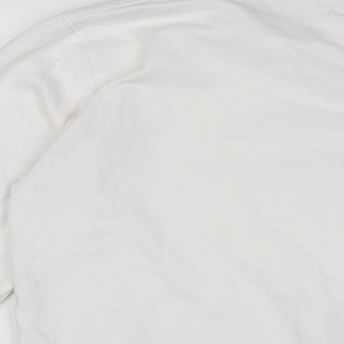 PRETTYLITTLETHING Womens White Cotton Pullover Sweatshirt Size XS Pullover