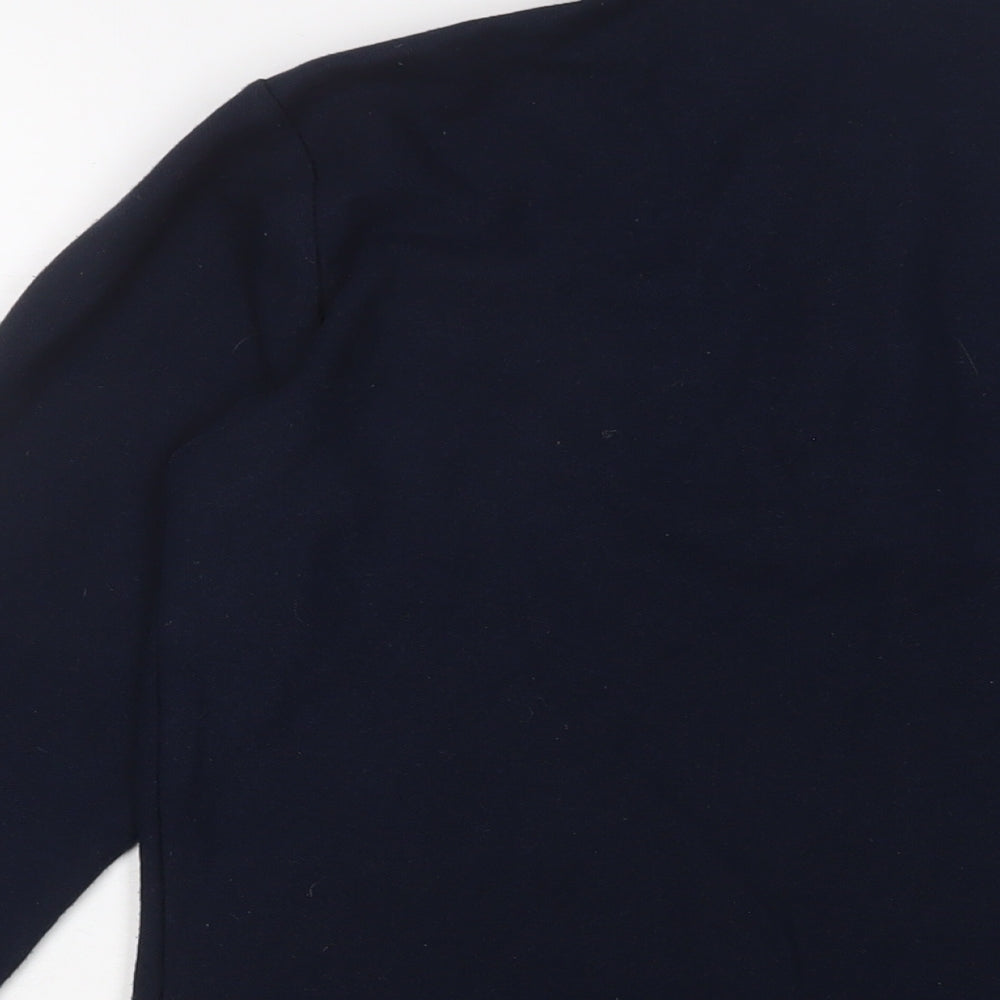 Lyon Becker Mens Blue Polyester T-Shirt Size S Henley