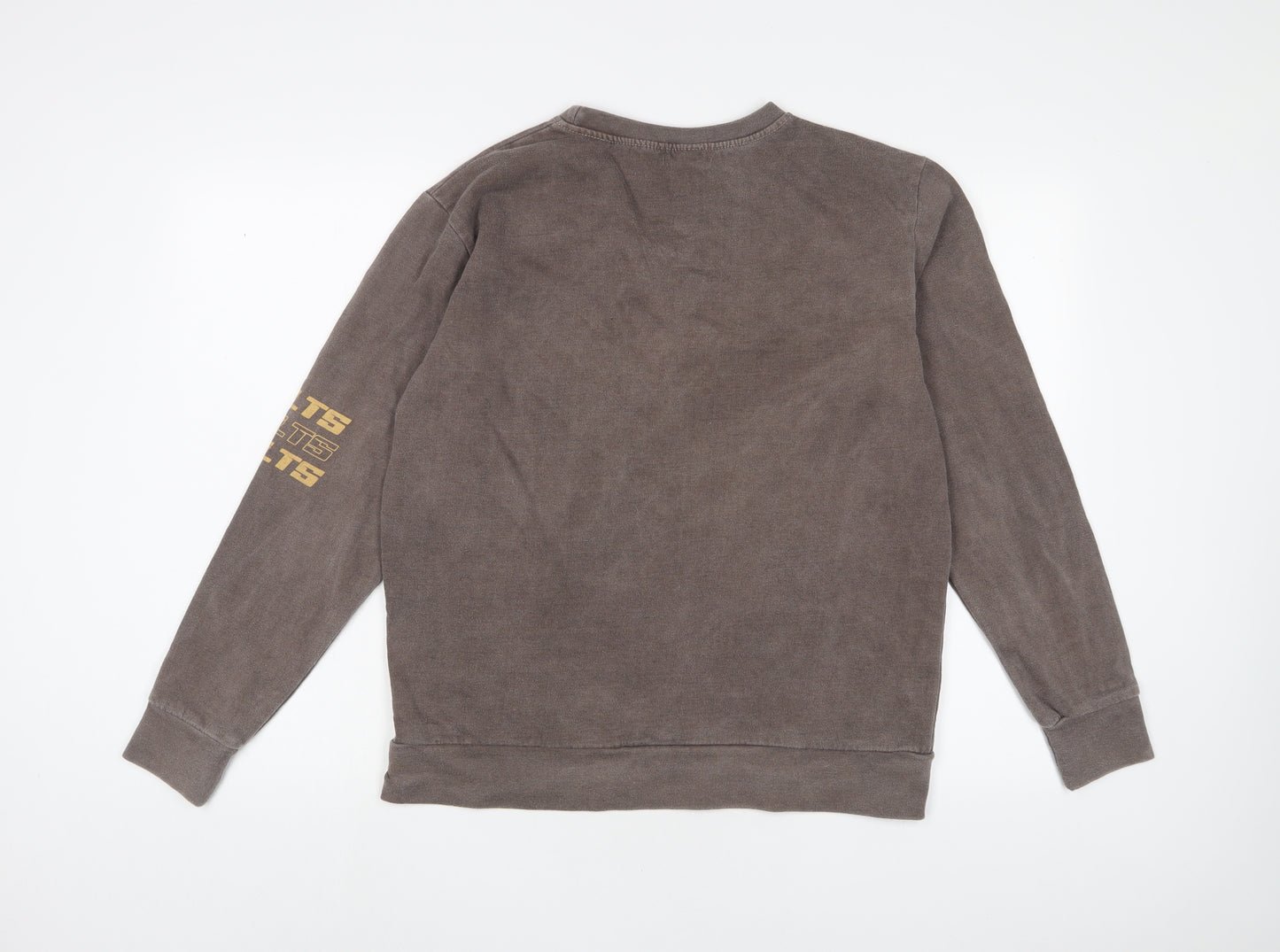 PRETTYLITTLETHING Womens Brown Cotton Pullover Sweatshirt Size S Pullover