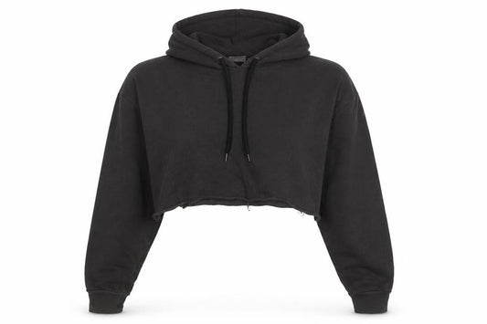 Front view of ASOS women’s grey cotton pullover hoodie size 2xs pullover