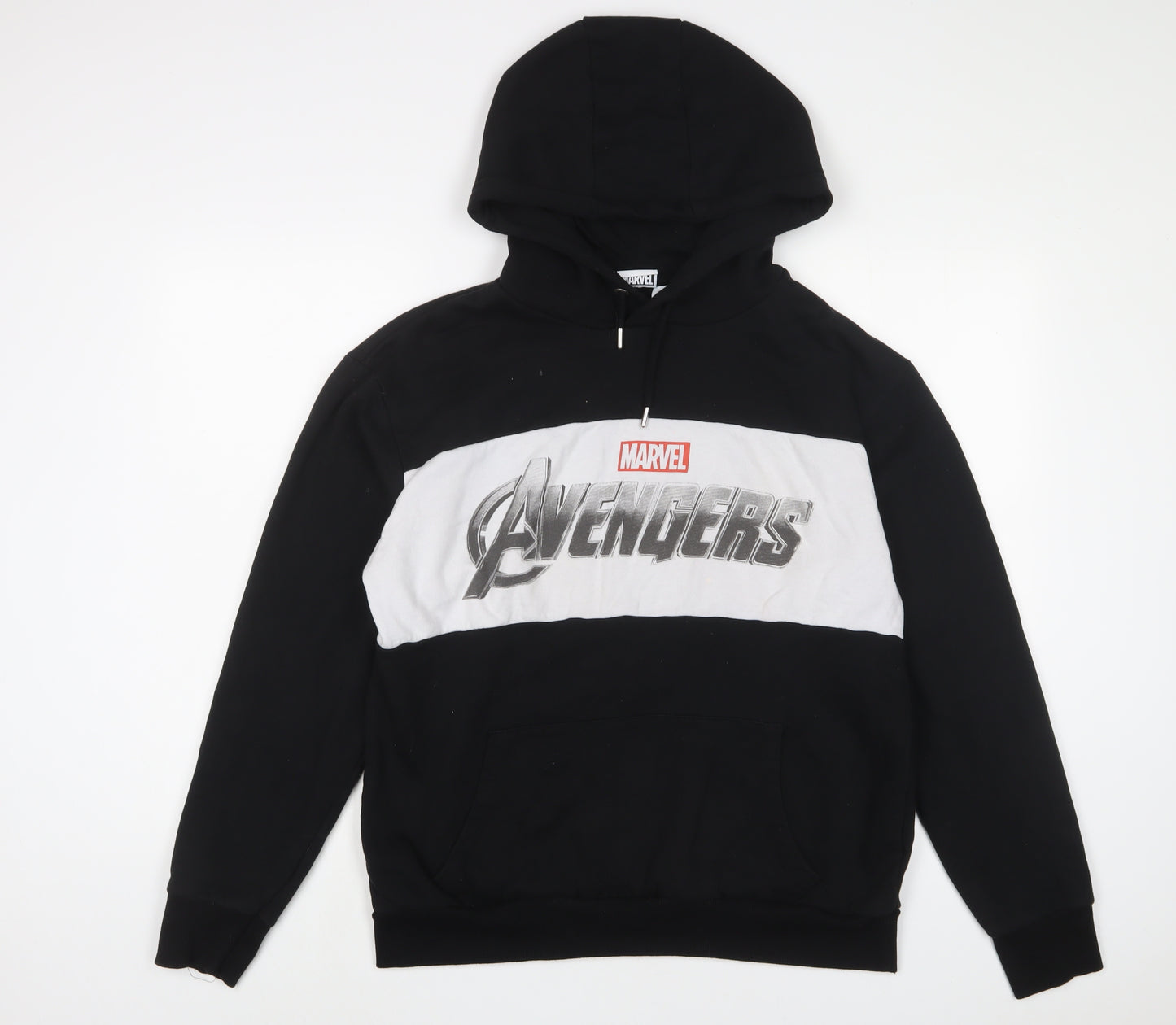 Marvel Mens Black Cotton Pullover Hoodie Size XL