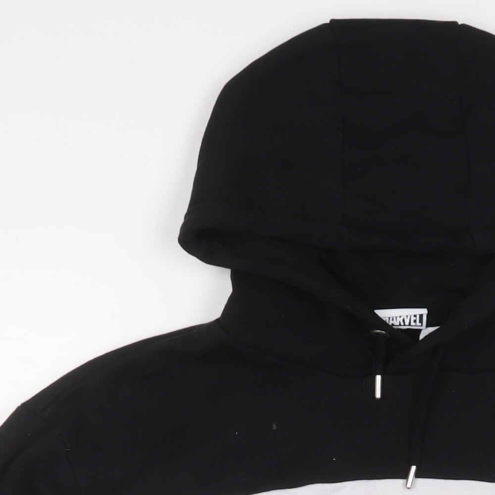 Marvel Mens Black Cotton Pullover Hoodie Size XL