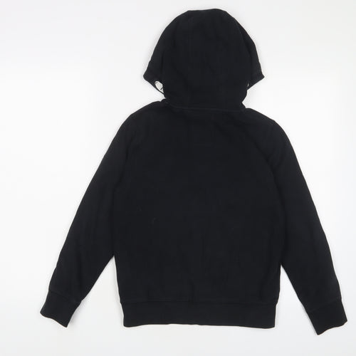 NEXT Boys Black Cotton Full Zip Hoodie Size 9 Years Zip
