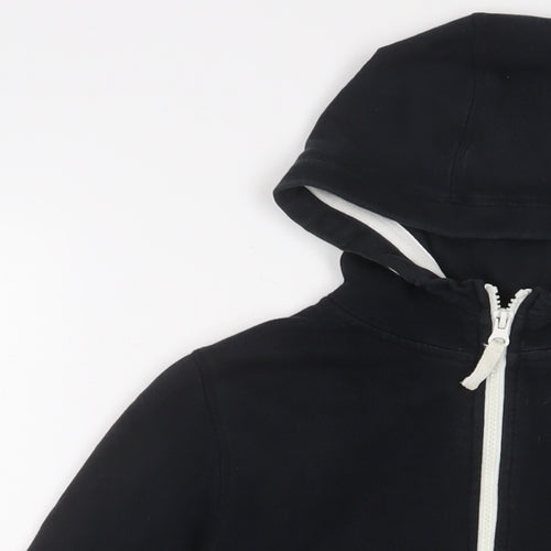 NEXT Boys Black Cotton Full Zip Hoodie Size 9 Years Zip