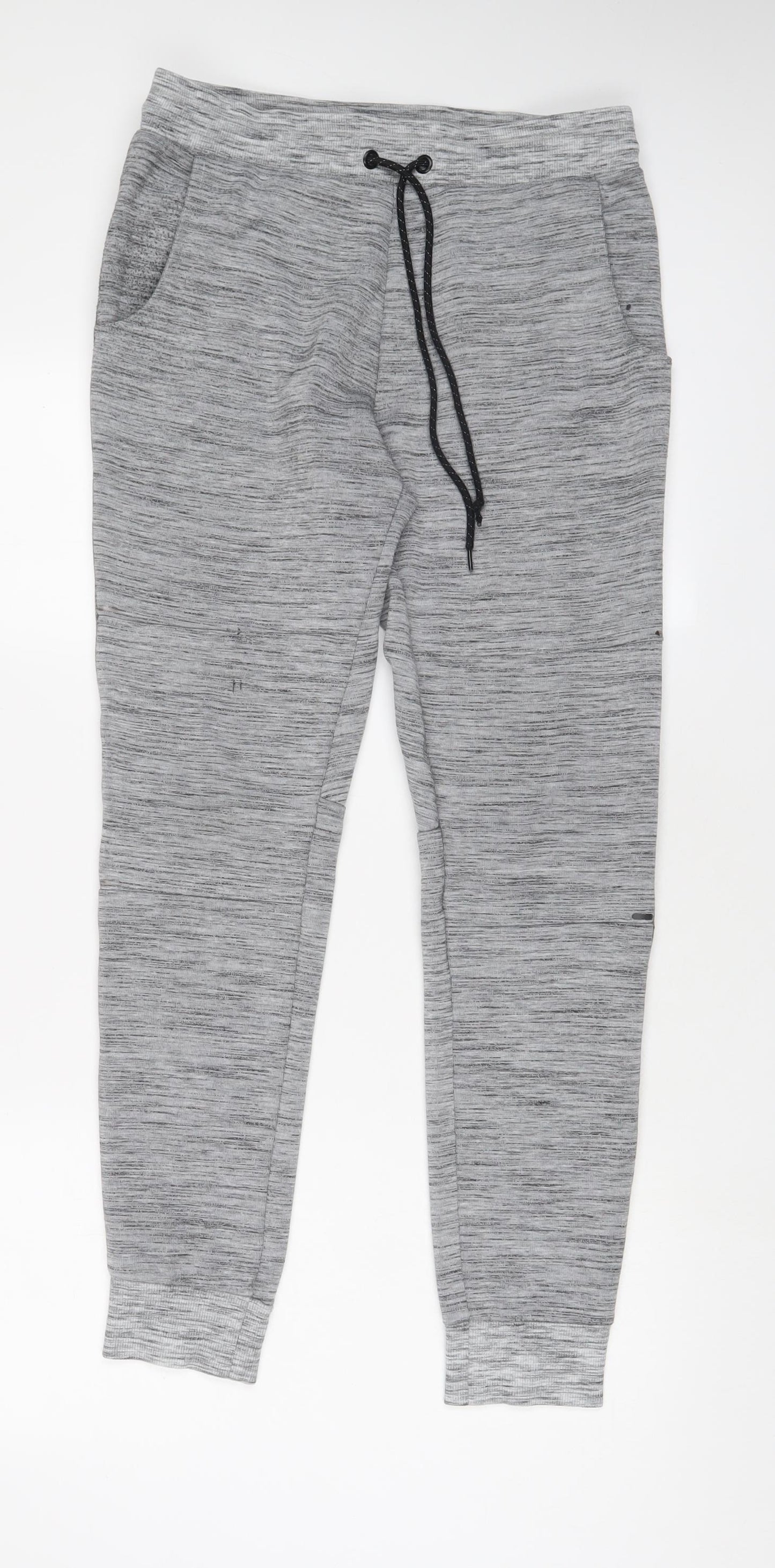 Kyodan Mens Grey Cotton Jogger Trousers Size M L30 in Regular Drawstring