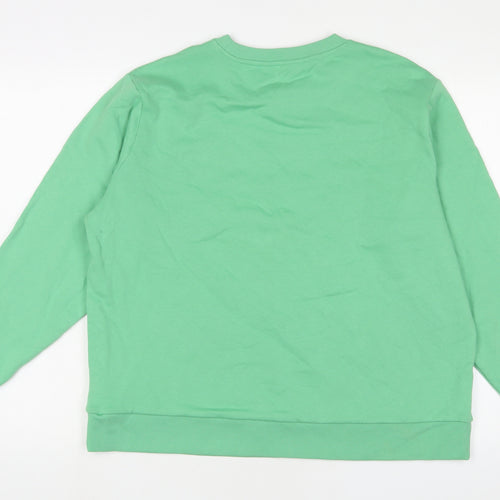 Marks and Spencer Mens Green Cotton Pullover Sweatshirt Size L