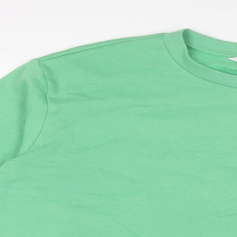 Marks and Spencer Mens Green Cotton Pullover Sweatshirt Size L