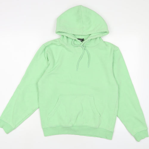 PRETTYLITTLETHING Womens Green Cotton Pullover Hoodie Size S Pullover