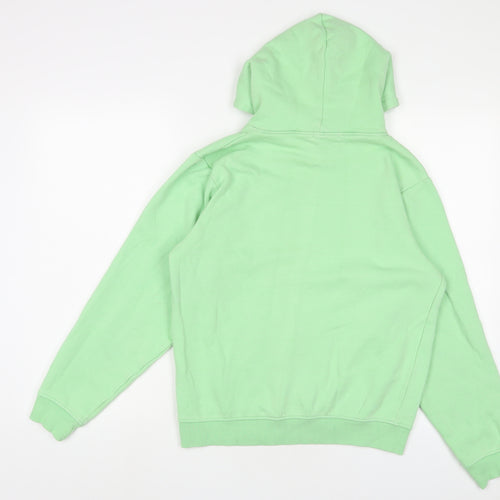 PRETTYLITTLETHING Womens Green Cotton Pullover Hoodie Size S Pullover