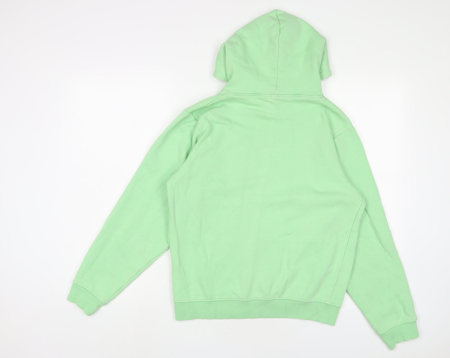 PRETTYLITTLETHING Womens Green Cotton Pullover Hoodie Size S Pullover