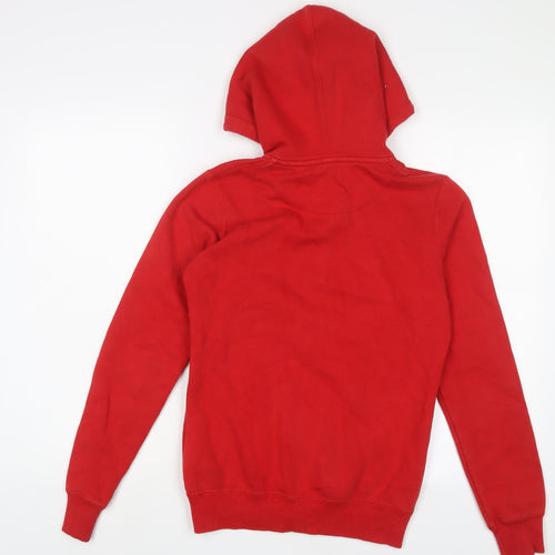 Nike Womens Red Cotton Full Zip Hoodie Size S Zip