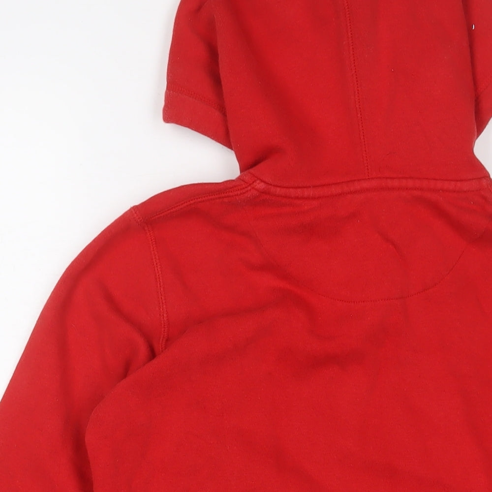 Nike Womens Red Cotton Full Zip Hoodie Size S Zip