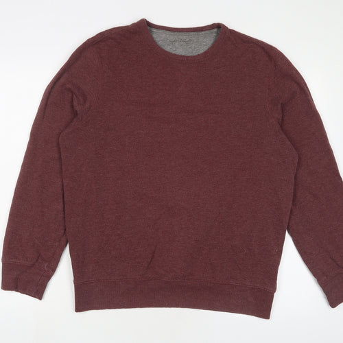 Marks and Spencer Mens Red Cotton Pullover Sweatshirt Size M