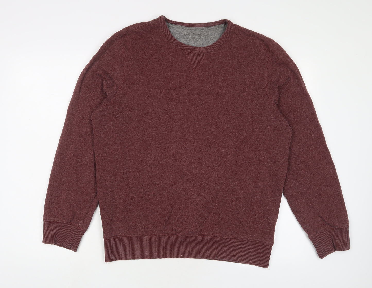 Marks and Spencer Mens Red Cotton Pullover Sweatshirt Size M