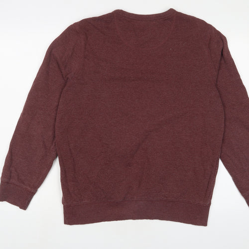 Marks and Spencer Mens Red Cotton Pullover Sweatshirt Size M
