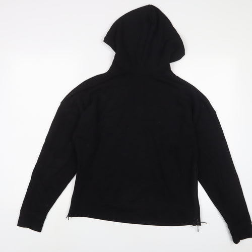 GOODMOVE Womens Black Cotton Pullover Hoodie Size 10 Pullover - Logo, Embroidered