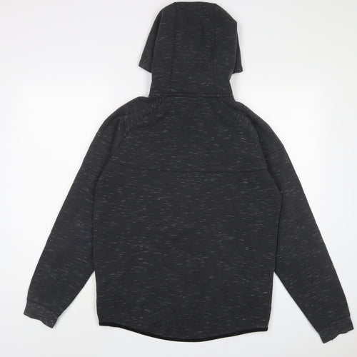 Nike Mens Grey Cotton Full Zip Hoodie Size M - Zip Pockets