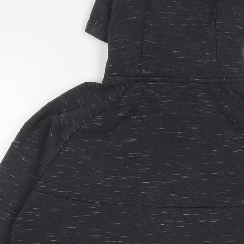 Nike Mens Grey Cotton Full Zip Hoodie Size M - Zip Pockets