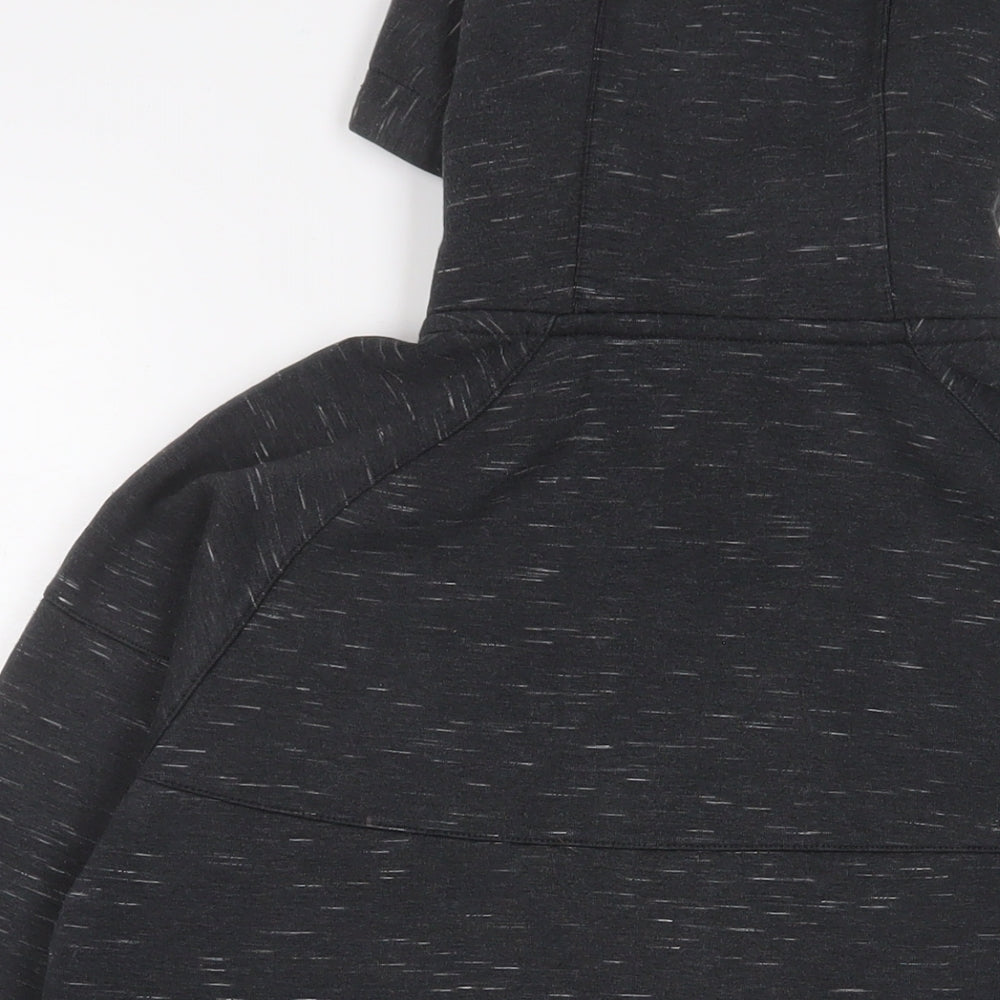 Nike Mens Grey Cotton Full Zip Hoodie Size M - Zip Pockets