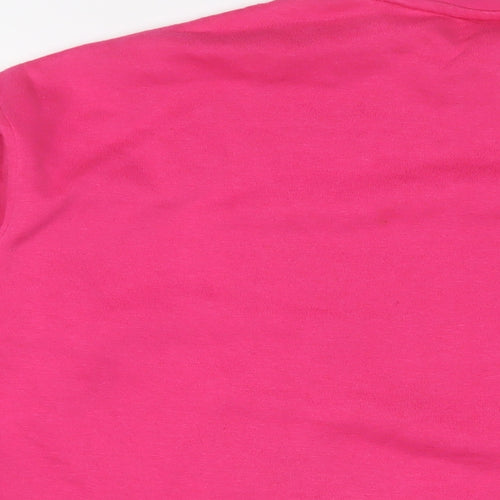Disney Womens Pink Cotton Pullover Sweatshirt Size L Pullover