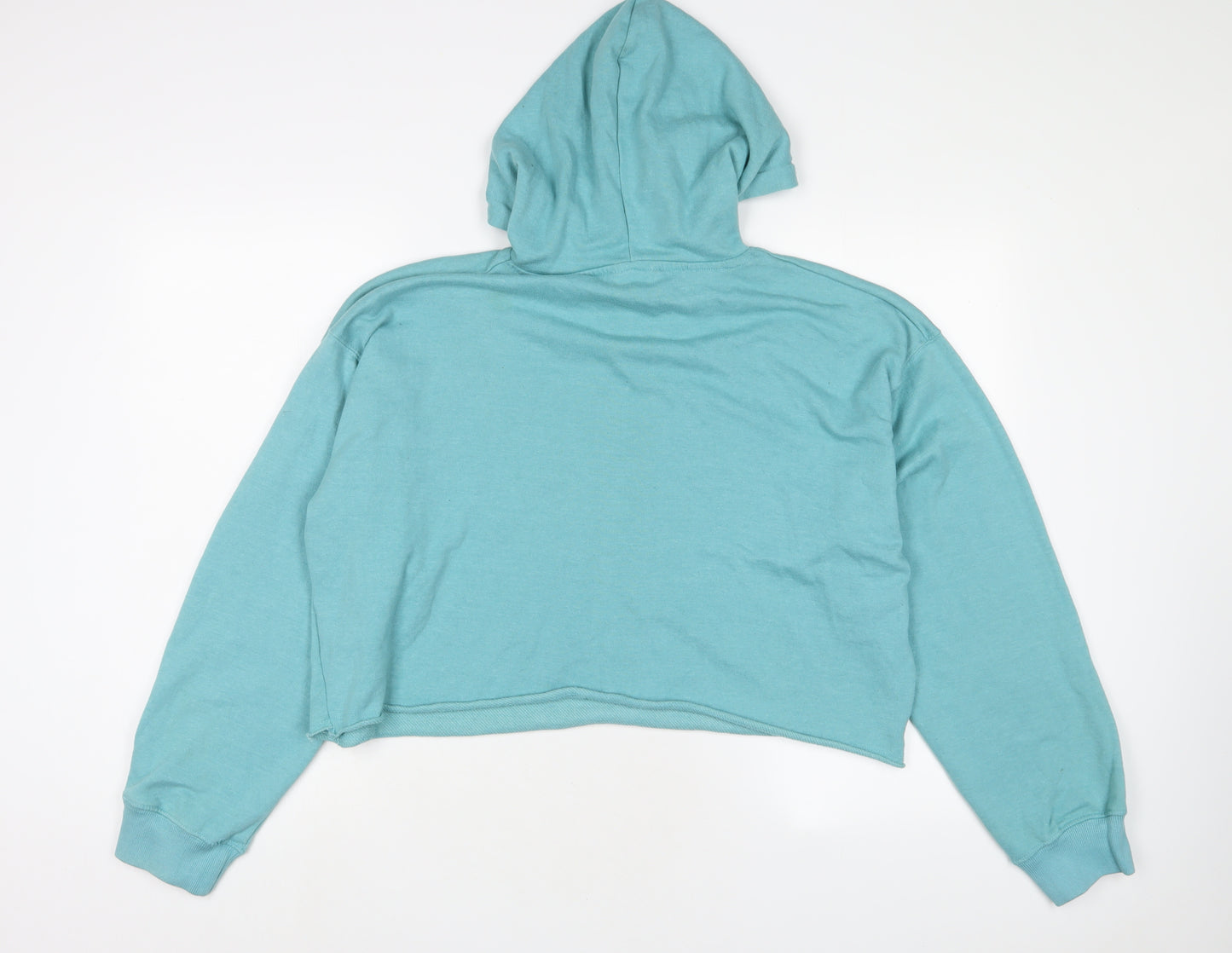 New Look Womens Blue Cotton Pullover Hoodie Size L Pullover