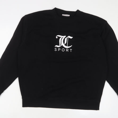 Juicy Couture Mens Black Cotton Pullover Sweatshirt Size XL