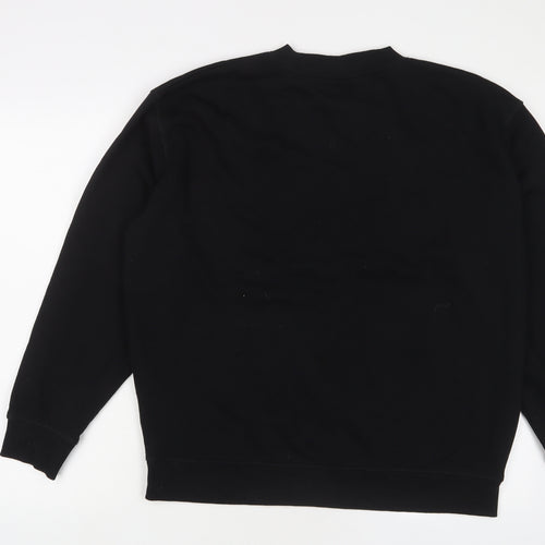 Juicy Couture Mens Black Cotton Pullover Sweatshirt Size XL