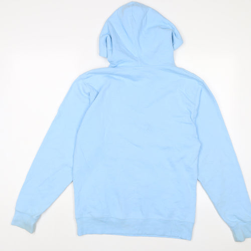 Awful Womens Blue Cotton Pullover Hoodie Size S Pullover - Embroidered