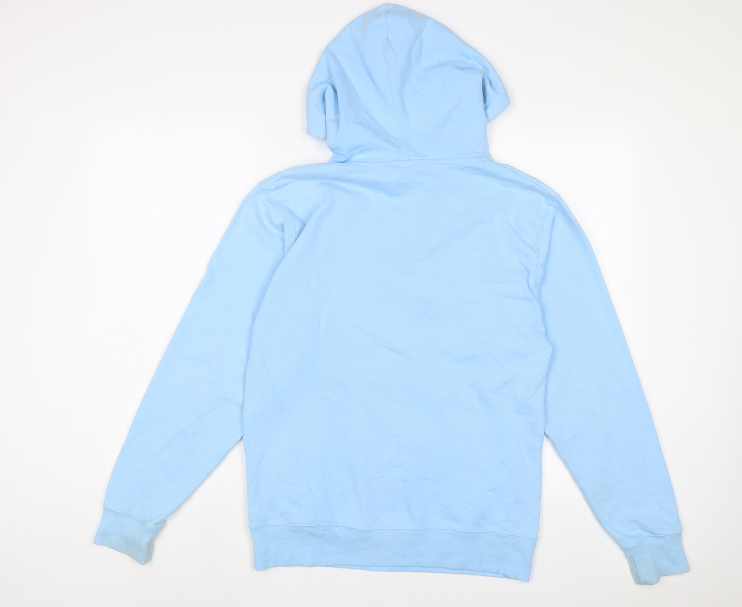 Awful Womens Blue Cotton Pullover Hoodie Size S Pullover - Embroidered