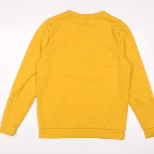 River Island Mens Yellow Cotton Pullover Sweatshirt Size L