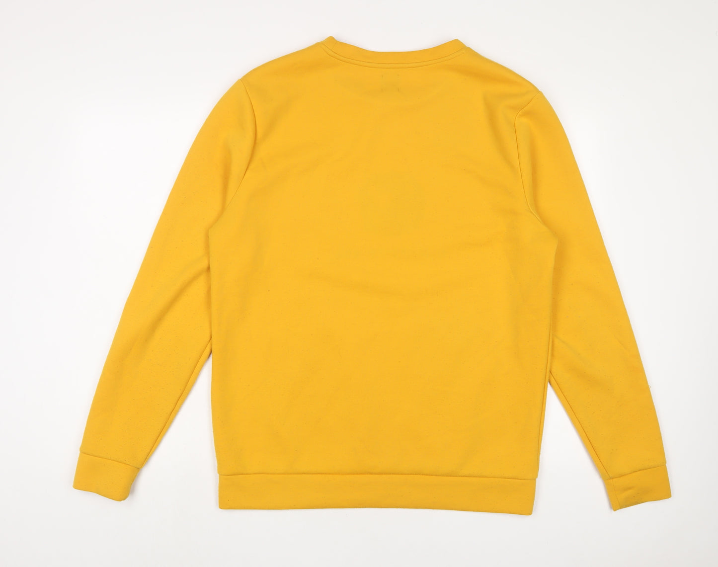 River Island Mens Yellow Cotton Pullover Sweatshirt Size L