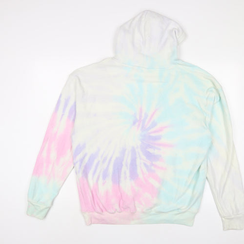 colortone Womens Multicoloured Geometric Polyester Pullover Hoodie Size M Pullover