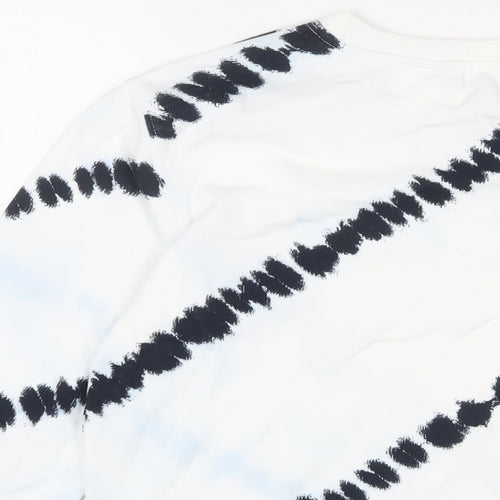 Marks and Spencer Womens White Geometric Cotton Pullover Sweatshirt Size XS Pullover